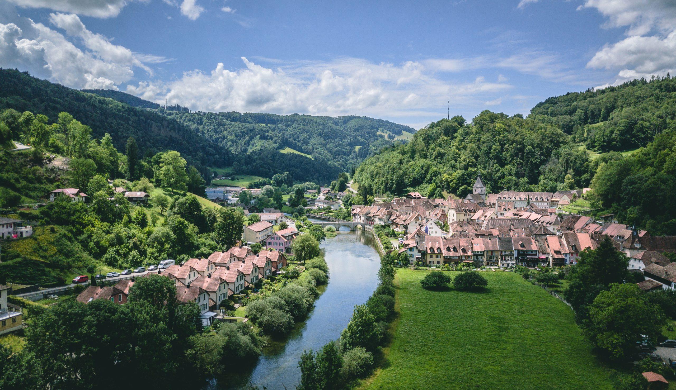 Carte des zones de livraison JuraFleurs.ch – Livraison fleurs Jura