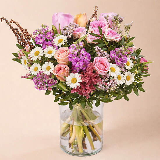 Surprise – bouquet coloré saisonnier, livraison fleurs Jura